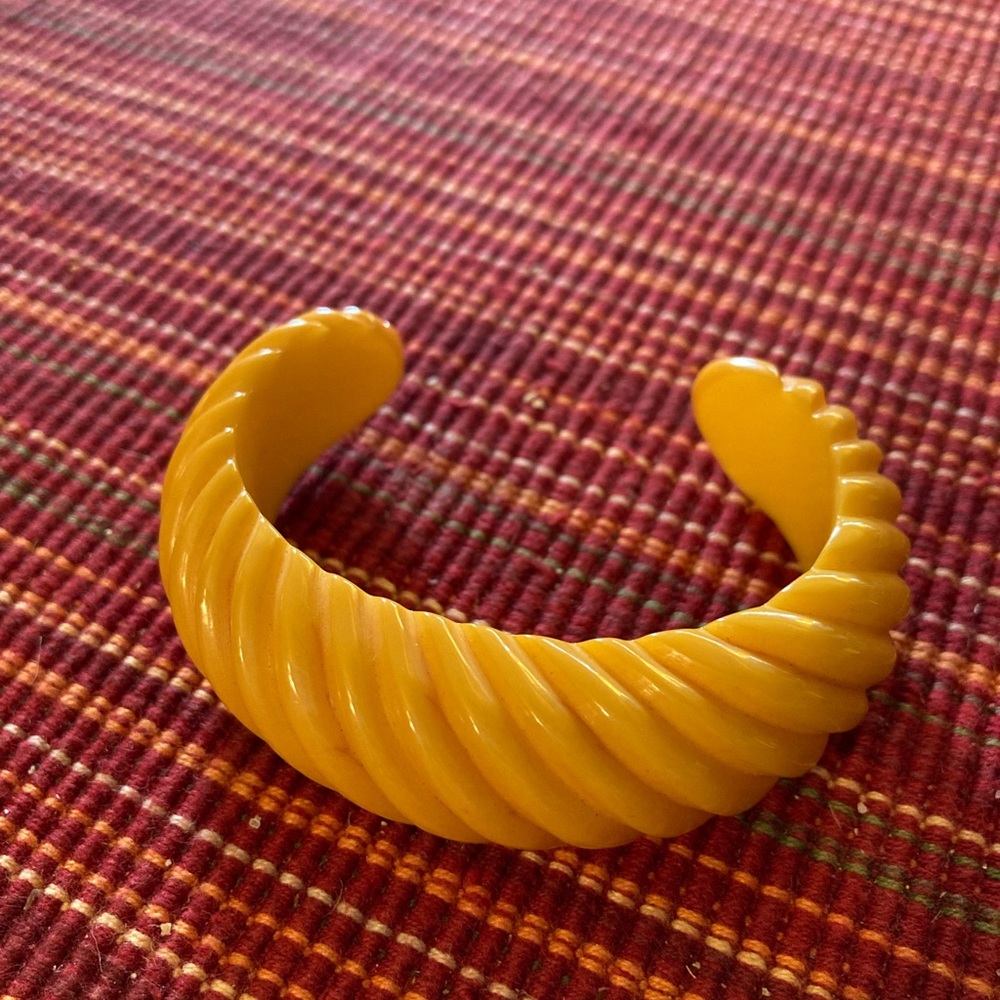 Butterscotch Bakelite cuff bracelet